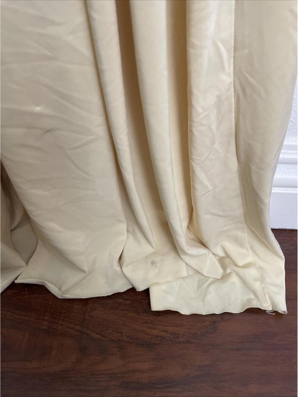 Natalie Rolt Winona Gown  lemon High side slit size S NWT $580msrp - Picture 6 of 8